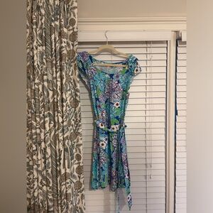 Lilly Pulitzer dress with tie belt size large